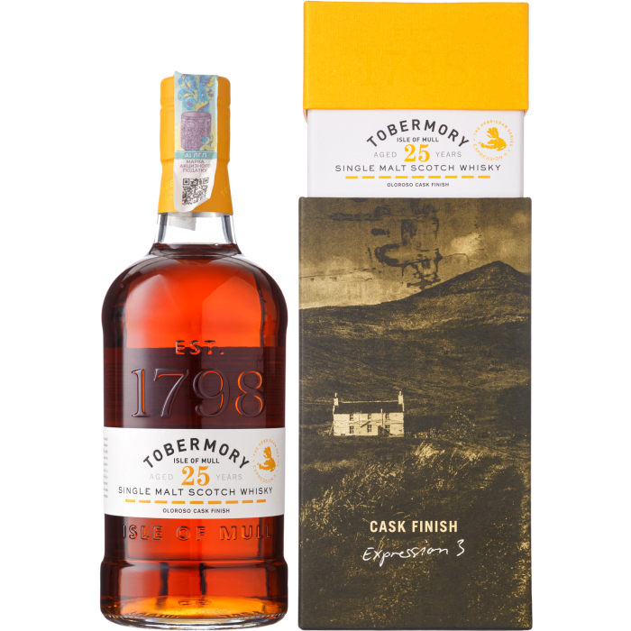 Віскі Tobermory 25yo 0,700, gift box, 0.7 л