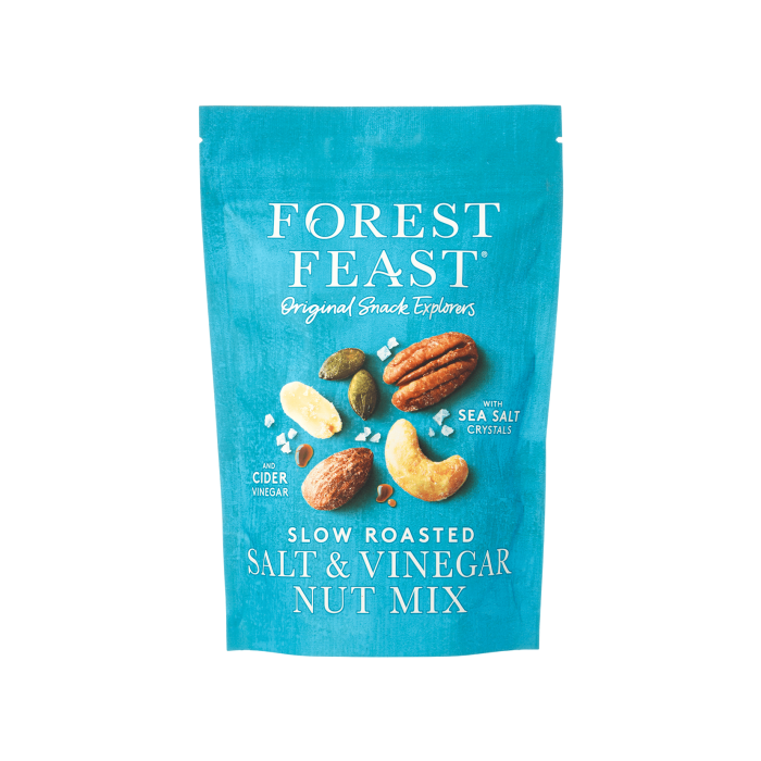 Суміш ядер горіхів смажених Морська сіль і сидровий оцет 120г, Forest Feast