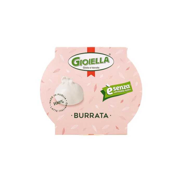 Сир м'який з коров'ячого молока Бурата безлактозна 125г, Gioiella