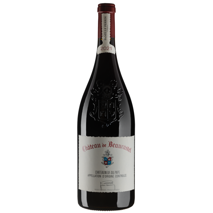 Вино Famille Perrin Chateauneuf-du-Pape Rouge Chateau de Beaucastel / Шатонеф-дю-Пап Руж Шато де Бокастель 2021, червоне сухе, 1.5 л Вино Famille Perrin Chateauneuf-du-Pape Rouge Chateau de Beaucastel / Шатонеф-дю-Пап Руж Шато де Бокастель 2021, червоне сухе, 1.5 л