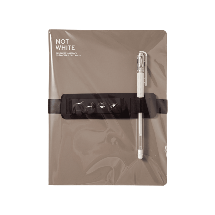 Блокнот сірий 176с Not White L Light, Nuuna