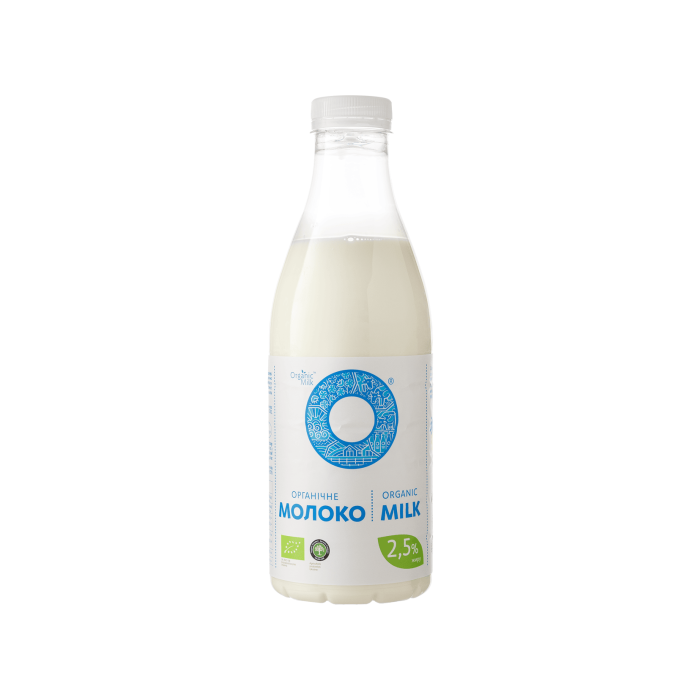 Молоко питне органічне пастеризоване 2,5% 900г, Organic Milk