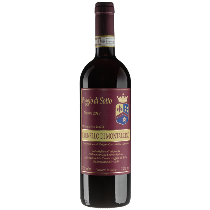 Вино Poggio di Sotto Brunello di Montalcino Riserva / Брунелло ді Монтальчино Різерва 2018, червоне сухе, 0.75 л