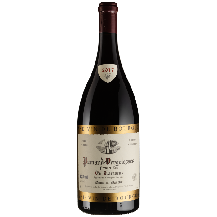 Вино Domaine Pavelot Pernand-Vergelesses 1er Cru En Caradeux / Пернан-Вержелє Прем'єр Крю Е Карадо 2017, червоне сухе, 1.5 л