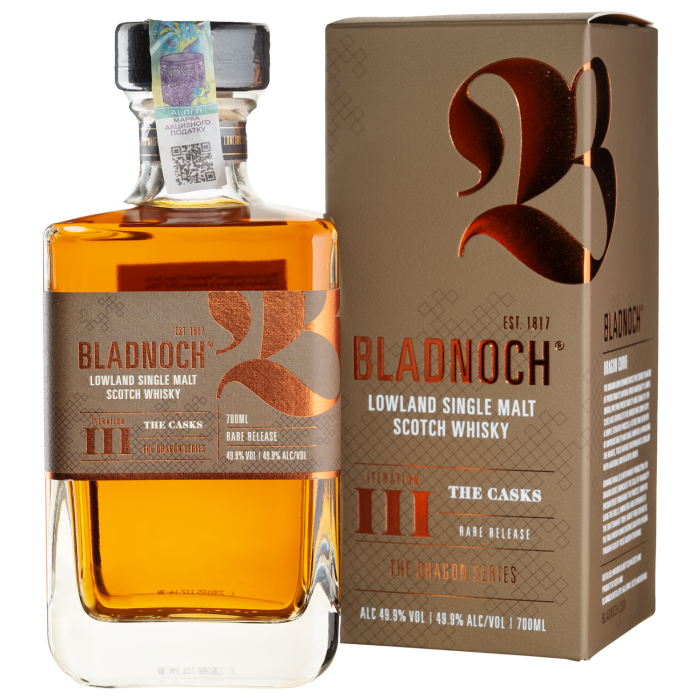 Віскі Bladnoch Dragon Series 3 (Spanish Oak Sherry & American Oak), gift box, 0.7 л Віскі Bladnoch Dragon Series 3 (Spanish Oak Sherry & American Oak), gift box, 0.7 л