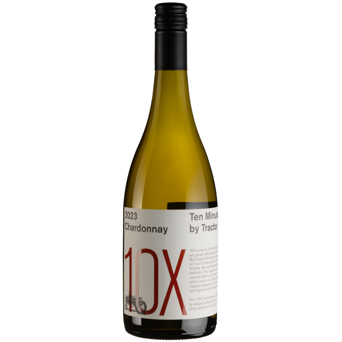 Вино Ten Minutes by Tractor 10X Chardonnay / 10X Шардоне 2023, біле сухе, 0.75 л Вино Ten Minutes by Tractor 10X Chardonnay / 10X Шардоне 2023, біле сухе, 0.75 л