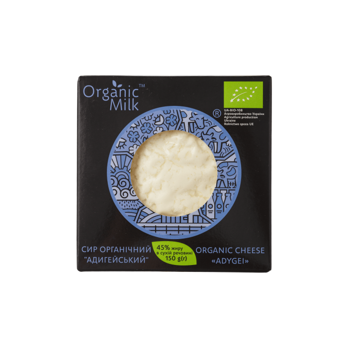 Сир розсільний з коров'ячого молока "Адигейський" органічний 150г, Organic Milk