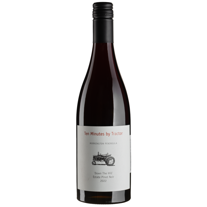 Вино Ten Minutes by Tractor Estate Pinot Noir Down The Hill / Естейт Піно Нуар Даун Зе Хілл 2022, червоне сухе, 0.75 л