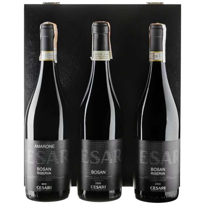 Вино Cesari Amarone Bosan (2000 + 2010 + 2015) / Amarone Bosan (2000 + 2010 + 2015), червоне сухе, 2.25 л
