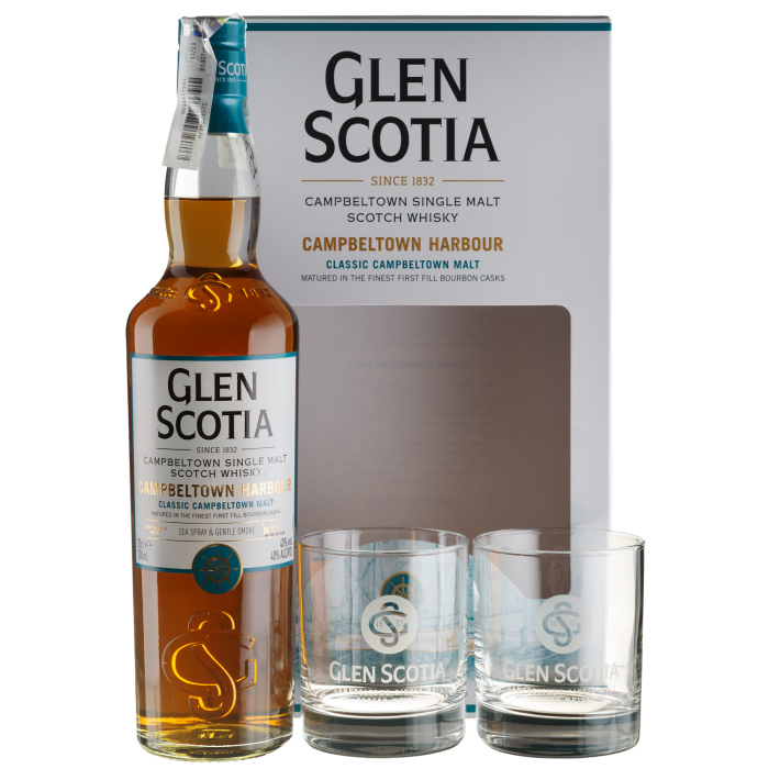 Віскі Glen Scotia Campbeltown Harbour +2 glasses, 0.7 л