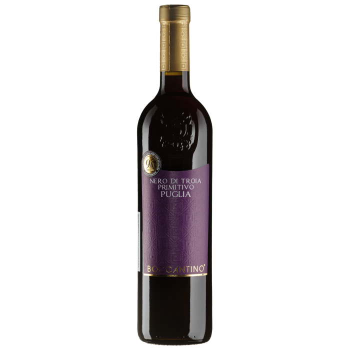Вино Boccantino Nero di Troia Primitivo Puglia IGT / Неро ді Троя Прімітіво Пулья IGT, червоне сухе, 0.75 л