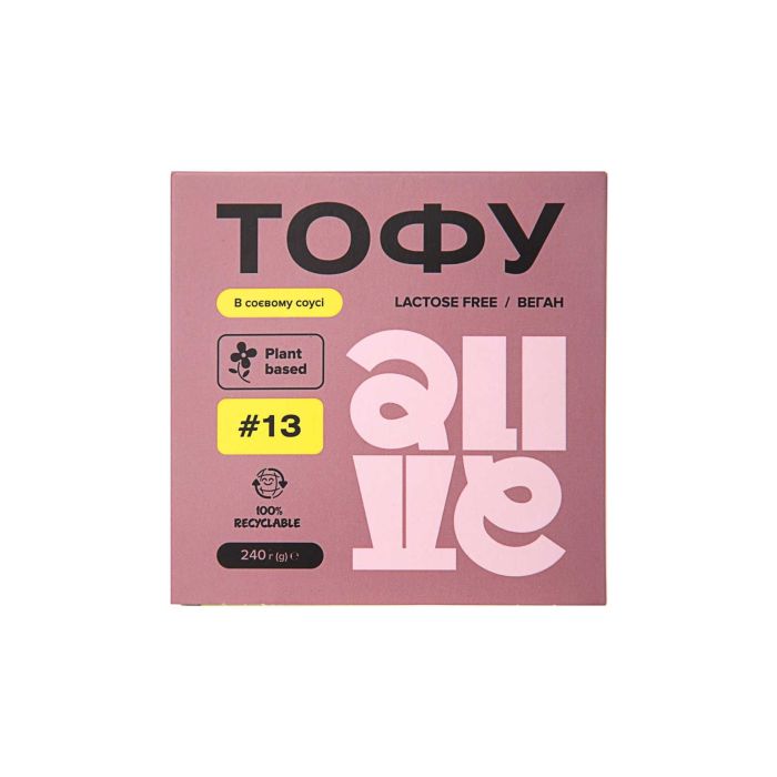 Тофу в соєвому соусі пастеризований 240г, Alive