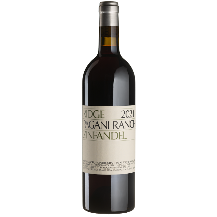 Вино Ridge Vineyards Pagani Ranch Zinfandel / Пагані Ранч Зінфандель 2021, червоне сухе, 0.75 л