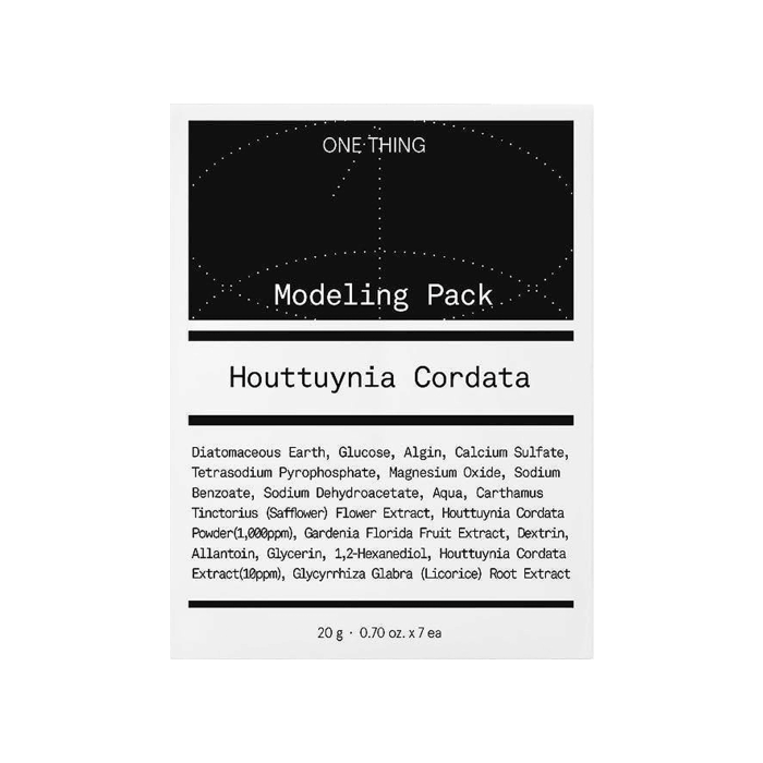 Набір масок для обличчя моделюючих з екстрактом гуттуїнії Houttuynia Cordata 7штх30г, One Thing