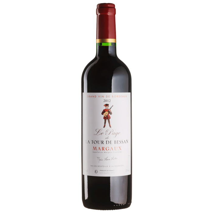 Вино Chateau la Tour de Bessan Page de la Tour de Bessan / Паж де ля Тур де Бесан 2012, червоне сухе, 0.75 л