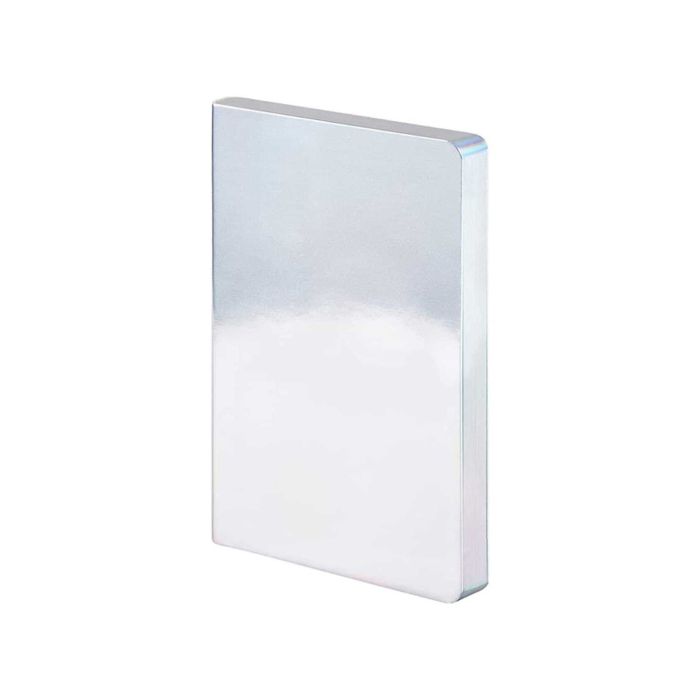 Блокнот срібного кольору 176с Fluid Chrome S, Nuuna