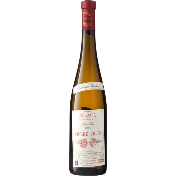 Вино Pierre Frick Vendange Tardive Pinot Gris / Венданж Тардів Піно Грі 2009, біле напівсолодке, 0.75 л Вино Pierre Frick Vendange Tardive Pinot Gris / Венданж Тардів Піно Грі 2009, біле напівсолодке, 0.75 л