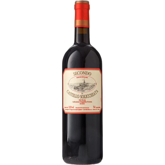 Вино Castello Solicchiata Secondo Di Castello Solicchiata / Секондо Ді Кастелло Соліккіата, червоне сухе, 0.75 л