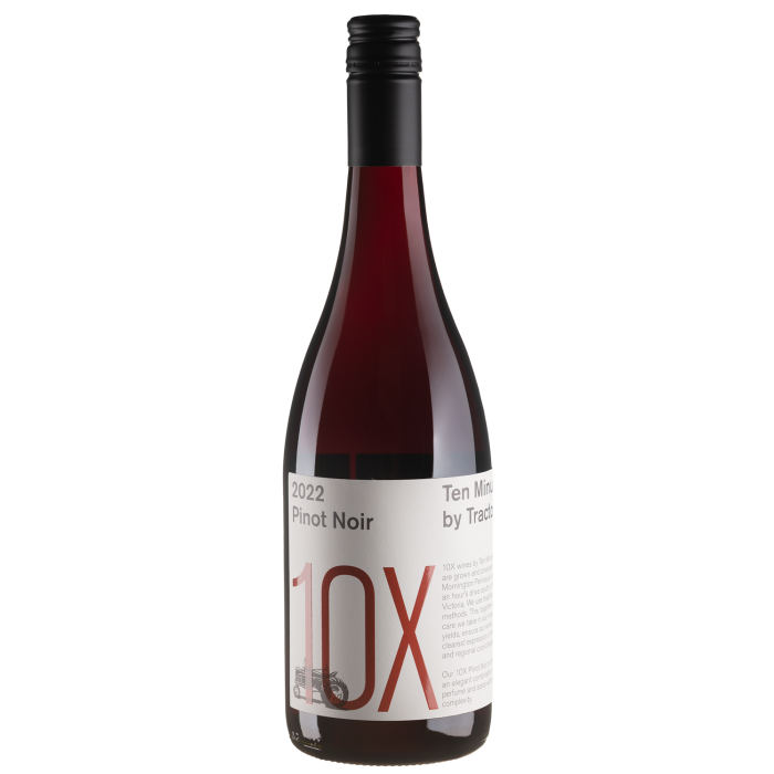 Вино Ten Minutes by Tractor 10Х Pinot Noir / 10Х Піно Нуар 2022, червоне сухе, 0.75 л