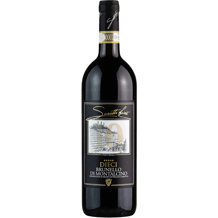 Вино Sassetti Livio Dieci Brunello di Montalcino / Дієчі Брунелло ді Монтальчіно 2007, червоне сухе, 0.75 л