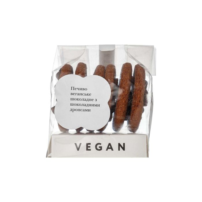 Печиво Веганське шоколадне з шоколадними дропсами 110г, Bakehouse Печиво Веганське шоколадне з шоколадними дропсами 110г, Bakehouse