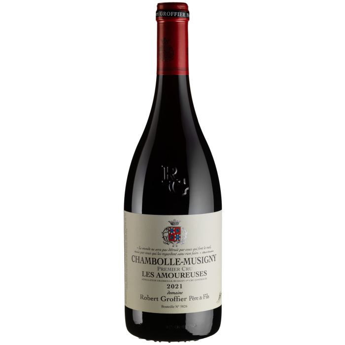 Вино Robert Groffier Pere & Fils Chambolle-Musigny 1er Cru Les Amoureuses / Шамболе-Мусіньї Прем'єр Крю Ле Амуреоз 2021, червоне сухе, 0.75 л