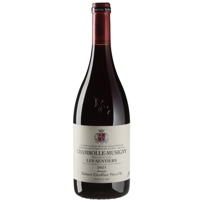 Вино Robert Groffier Pere & Fils Chambolle-Musigny 1er Cru Les Sentiers / Шамболе-Мусіньї Прем'єр Крю Ле Сент'є 2021, червоне сухе, 0.75 л