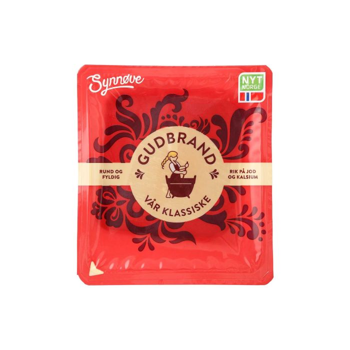 Сир м'який з коров'ячого молока Гудбрандсдален (нарізка) 150г, Synnove