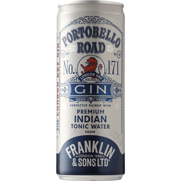 Коктейль Portobello Rd & Franklin Natural Indian Tonic, 0.25 л Коктейль Portobello Rd & Franklin Natural Indian Tonic, 0.25 л