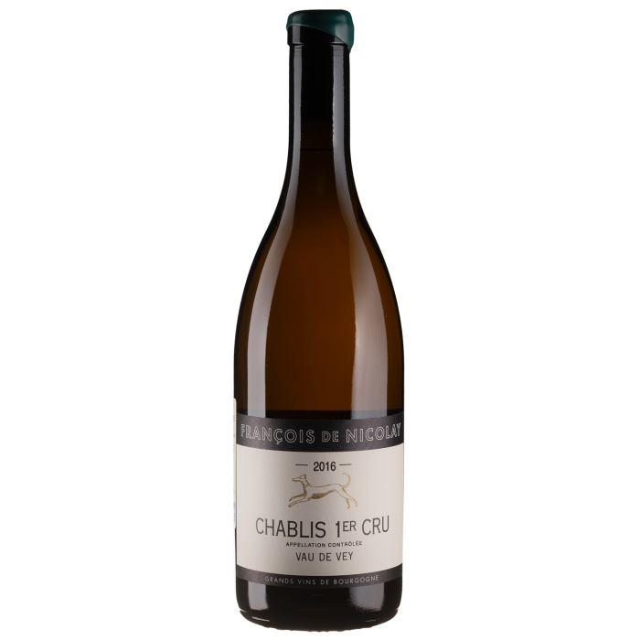 Вино Francois de Nicolay Chablis 1er Cru "Vau de Vey" / Шаблі Прем'єр Крю "Во де Ве" 2016, біле сухе, 0.75 л
