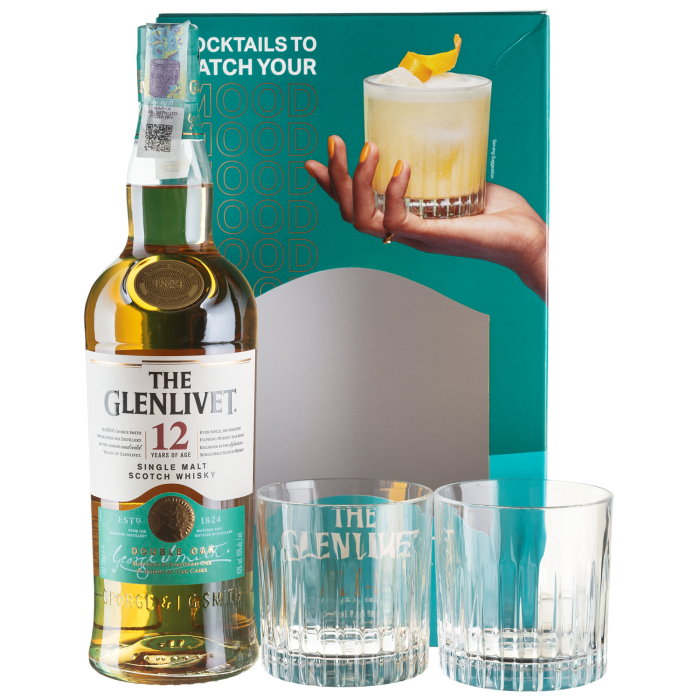 Віскі Glenlivet 12yo +2 glasses, 0.7 л