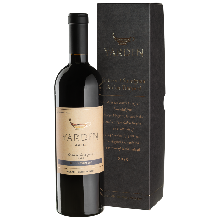 Вино Golan Heights Winery Cabernet Sauvignon Bar’on Vineyard Yarden, gift box / Каберне Совіньйон Барон Вайнярд Ярден, подарункова коробка 2020, червоне сухе, 0.75 л