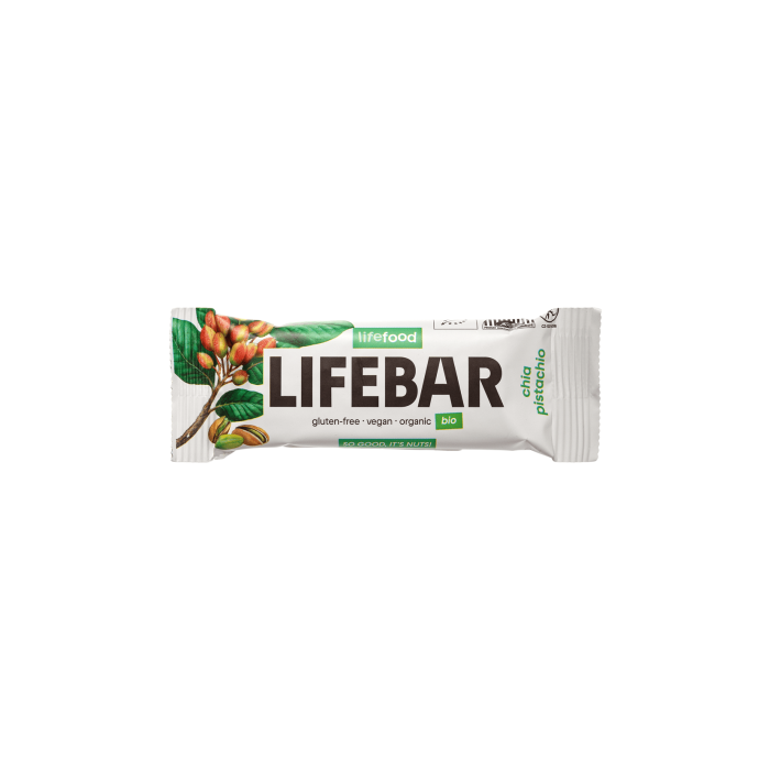 Батончик Чіа-Фісташка органічний 40г Lifebar Superfoods, Lifefood
