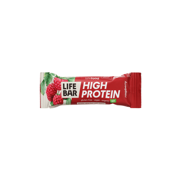 Батончик протеїновий Малина органічний 40г Lifebar, Lifefood Батончик протеїновий Малина органічний 40г Lifebar, Lifefood