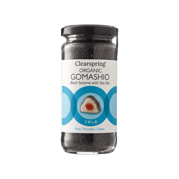 Приправа Гомасіо з чорного кунжуту органічна 100г, Clearspring