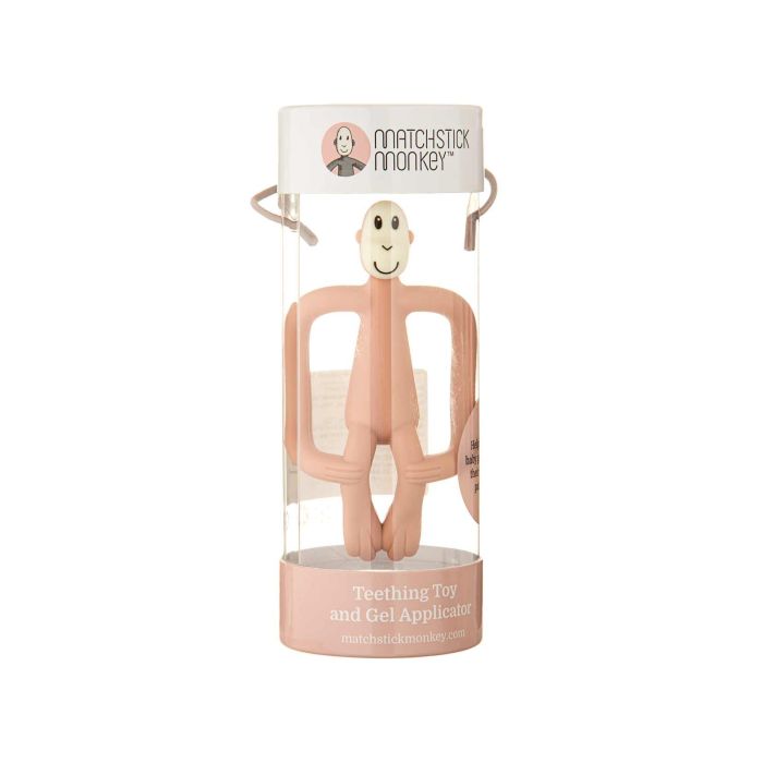 Іграшка-гризун Мавпочка пудрово-рожевого кольору 10,5см, Matchistick Monkey