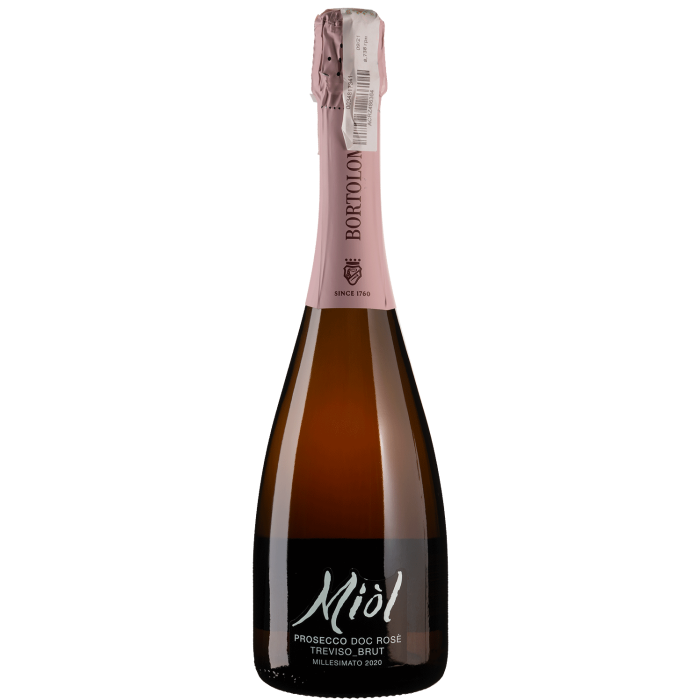 Ігристе Bortolomiol Miol Rose Prosecco DOC Treviso Brut Millesimato / Міоль Розе Просекко DOC Тревізо Брют Міллезімато, рожеве, 0.75 л