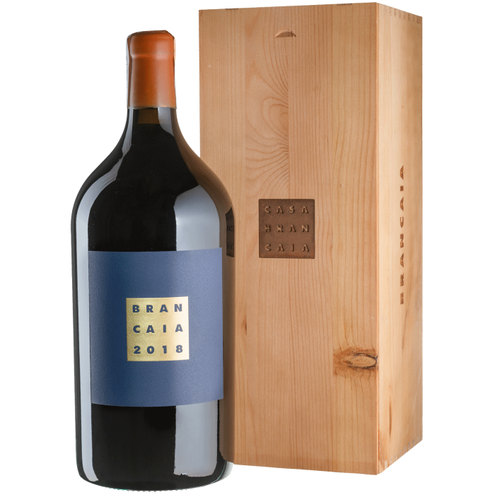 Вино Brancaia IL Blu, wooden box / Іль Блу, дерев'яна коробка 2018, червоне сухе, 3 л
