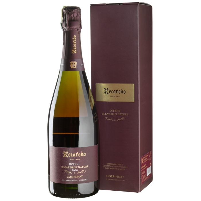 Ігристе Recaredo Intens Rosat Brut Nature, gift box / Інтенс Розат Брют Натюр, подарункова коробка 2020, рожеве, 0.75 л