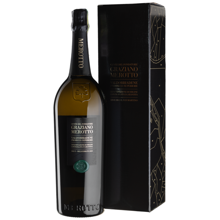 Ігристе Merotto Graziano Merotto Cuvee Del Fondatore Millesimato Prosecco Superiore Brut / Граціано Меротто Кюві Дель Фонтадоре Міллезімато Просекко Суперіоре, біле, 1.5 л