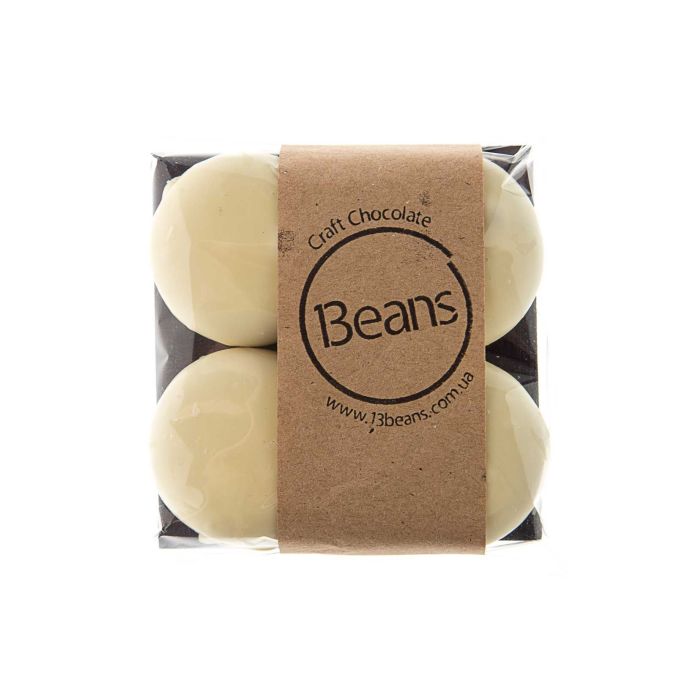 Цукерки з марципаном з малиною в білому шоколаді 4шт 115г, 13Beans