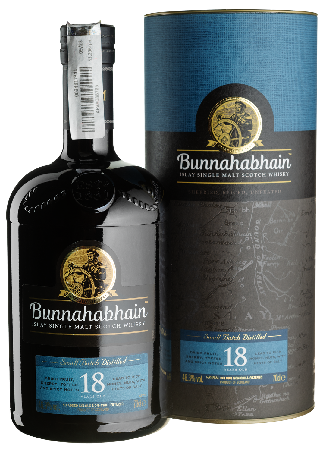 Віскі Bunnahabhain 18yo - 0,7 л - купити в Києві, ціна 10500 грн