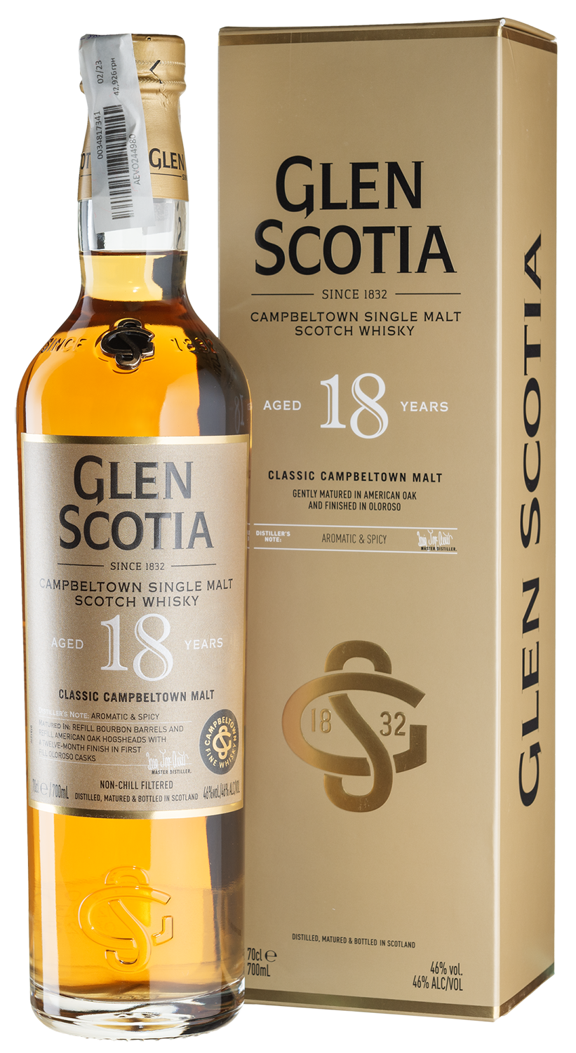 Віскі Glen Scotia 18yo - 0,7 л - купити в Києві, ціна 9100 грн