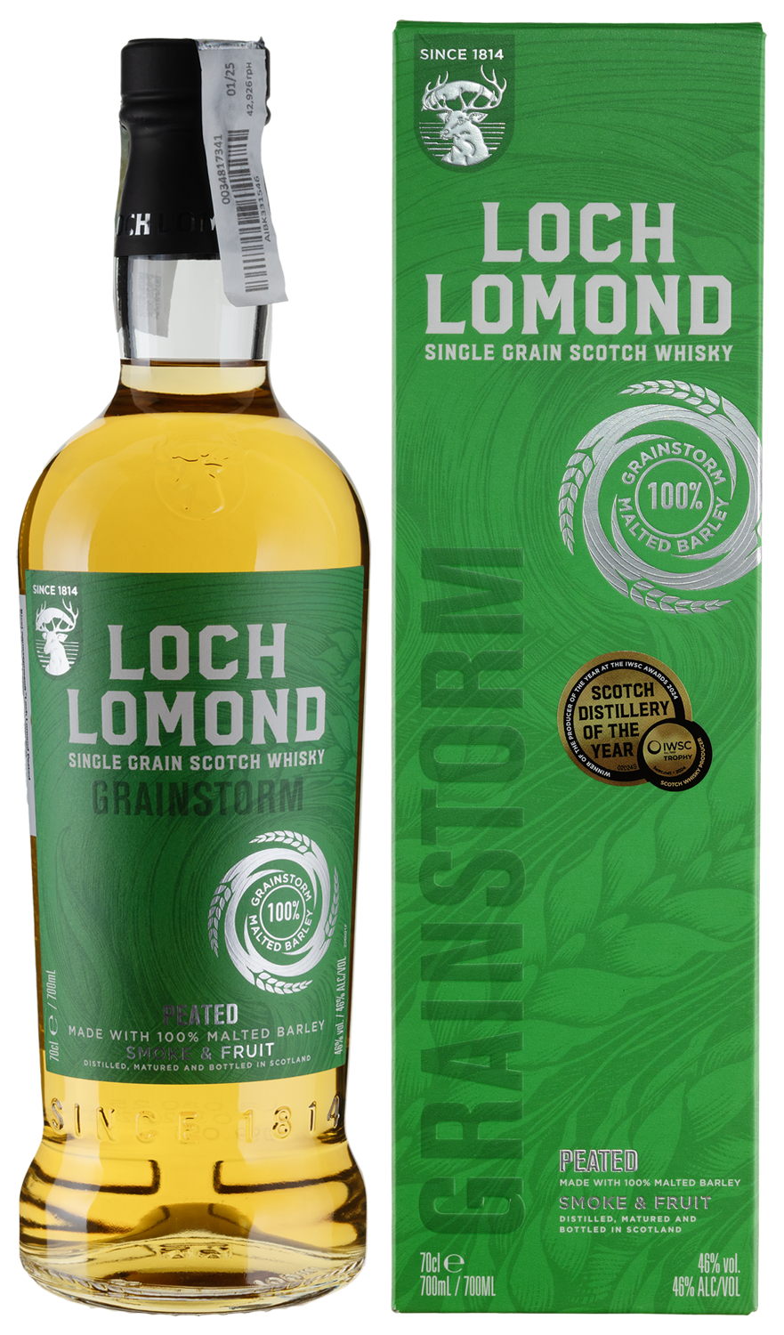 Віскі Loch Lomond Peated Single Grain, gift box - 0,7 л - купити в