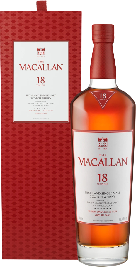 ウイスキー The Macallan 18 Year Old Sherry Oak Віскі Macallan Sherry Oak 18yo - 0,7 л - купити в Києві, ціна