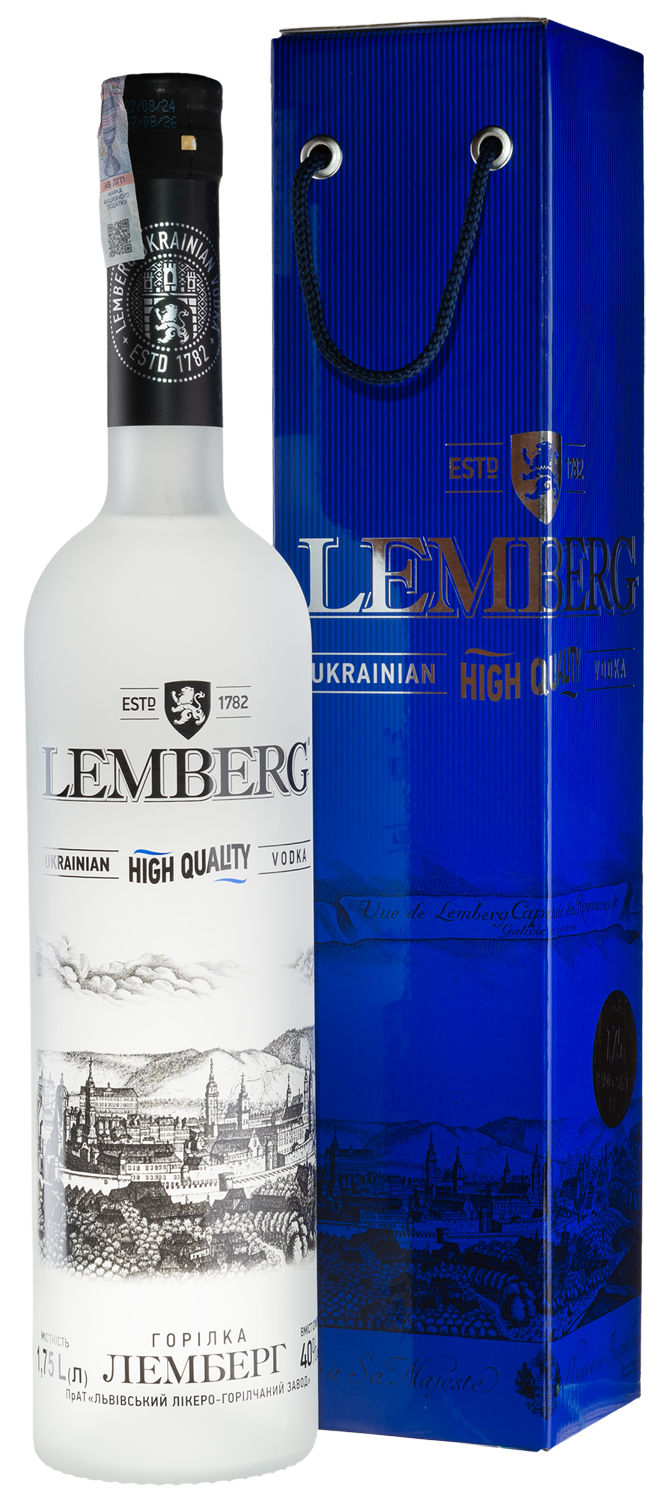 Водка ЛембергLemberg, gift box - 1,75 л - купить в Киеве, цена 923