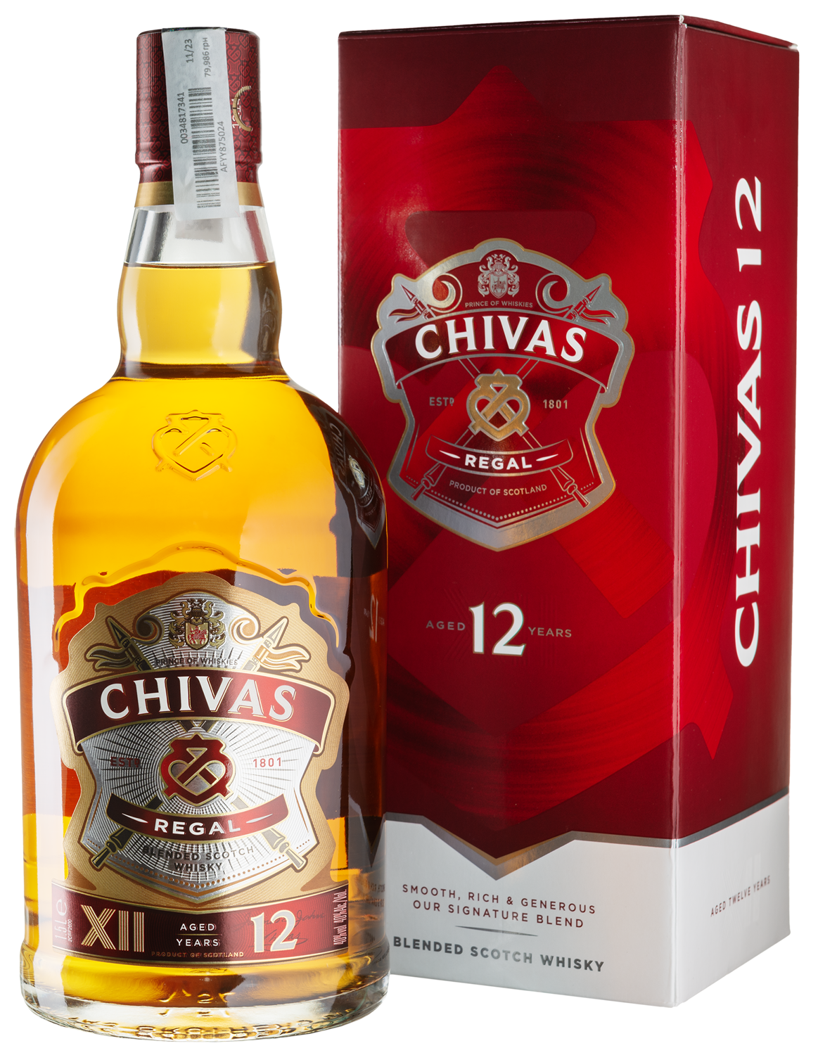 Віскі Chivas Regal 12yo - 1,5 л - купити в Києві, ціна 5326 грн