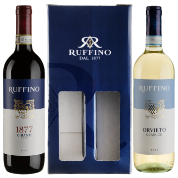 Вино Ruffino Набір подарунковий (Chianti - Orvieto) / Набір подарунковий (Кьянті + Орвієто), біле сухе, 1.5 л