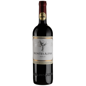Вино Montes Merlot Alpha / Монтес Альфа Мерло, червоне сухе, 0.75 л