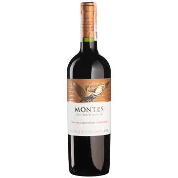 Вино Montes Cabernet Sauvignon Carmenere Limited Selection / Каберне Совіньйон Карменер Лімітед Селекшн, червоне сухе, 0.75 л